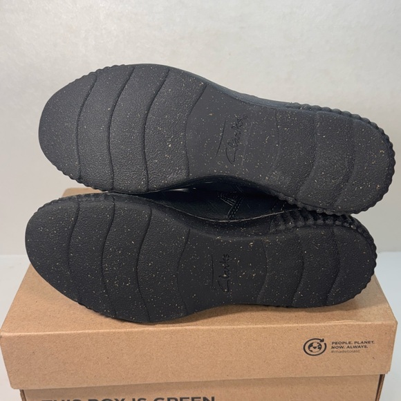 Clarks Collection Leather Ruched Ankle Boots Caroline Orchid casual Fall winter - Picture 9 of 12